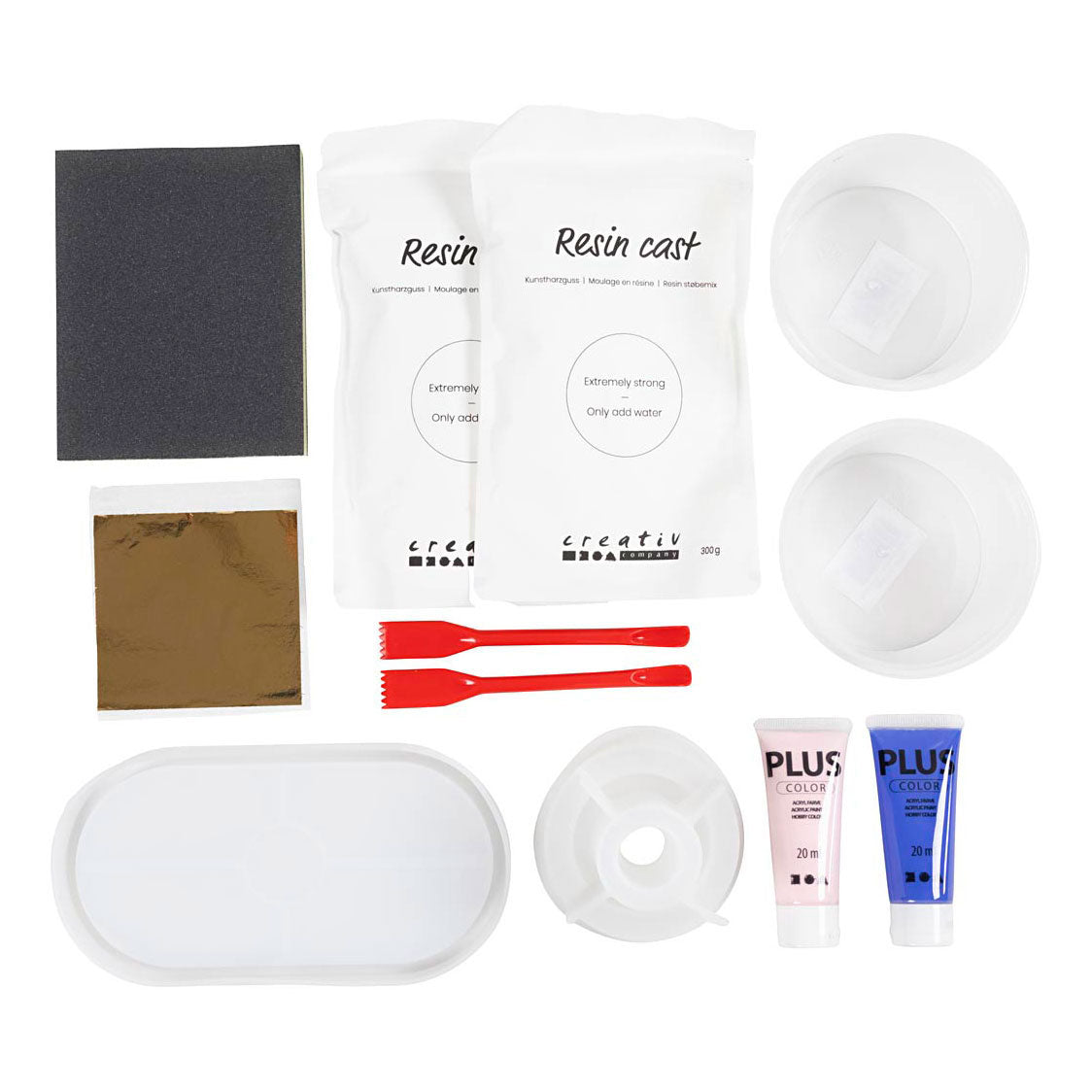 Creativ company http: www.cchobby.nl starter-hobbyset-hars-gieten-kandelaren-en-dienbladen-blauw-lichtroze-wit-1-doos