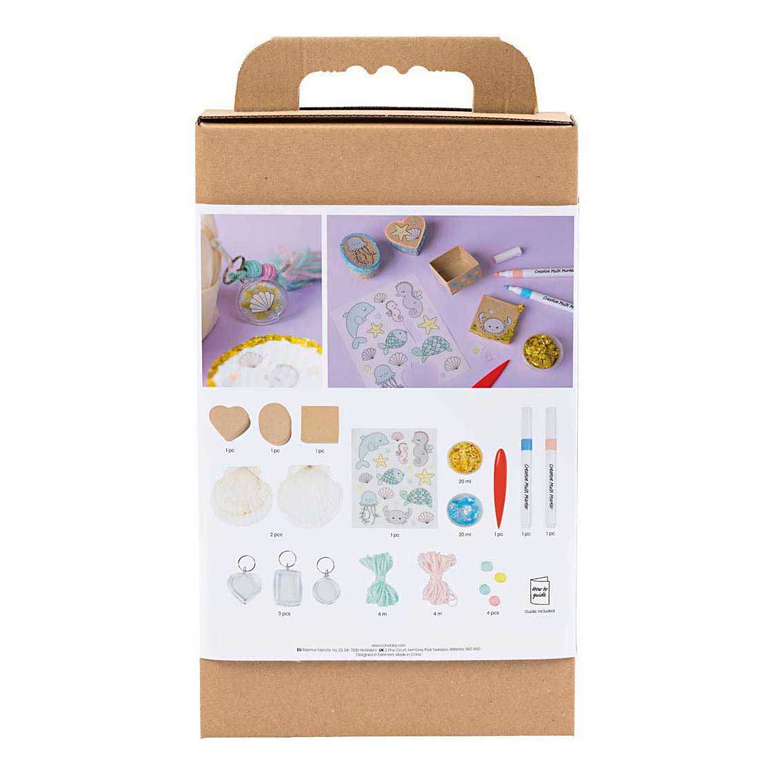 Creativ company https: www.cchobby.nl hobbyset-decoratie-dozen-schelpen-sleutelhangers-pastelkleuren-1-doos