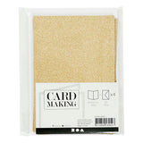 Creativ company kaarten en enveloppen 10,5x15cm glitter goud - 4st. - afbeelding 2