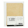 Creativ company kaarten en enveloppen 10,5x15cm glitter goud - 4st.