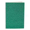 Creativ company kaarten en enveloppen 10,5x15cm glitter groen - 4st.