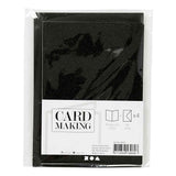 Creativ company kaarten en enveloppen 10,5x15cm glitter zwart - 4st. - afbeelding 2