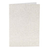 Creativ company kaarten en enveloppen 10,5x15cm glitter wit - 4st.