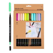 Creativ company dubbelzijdige aquarelmarker - 12 kleuren - afbeelding 3