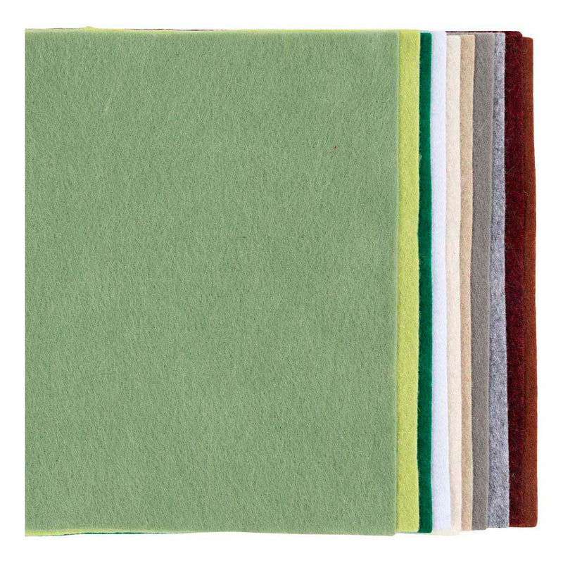 Creativ company hobbyvilt a4 dikte 2mm naturel kleuren - 10st.