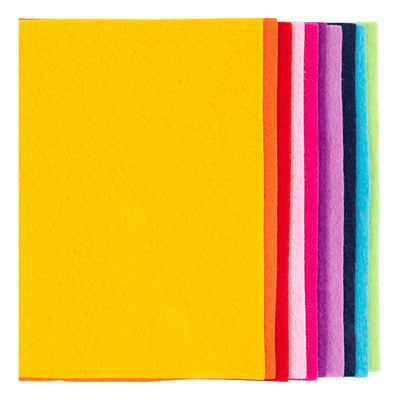 Creativ company hobbyvilt a4 dikte 2mm kleurrijk - 10st.