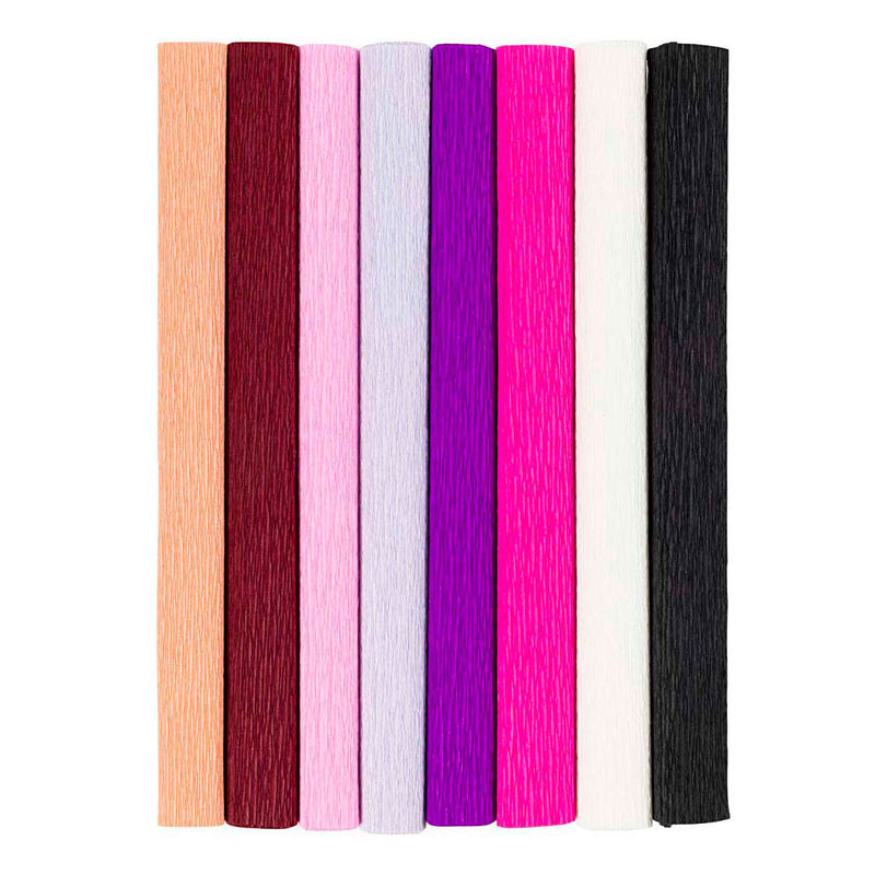 Creativ company crepepapier paars en roze harmonie - 8st.