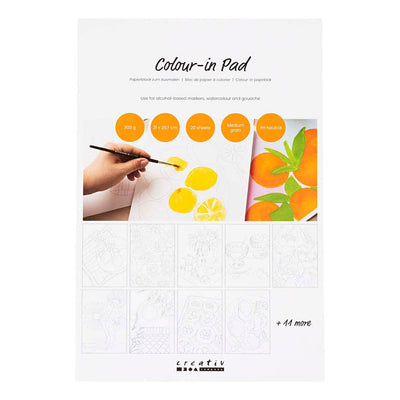 Creativ company https: www.cchobby.nl kleurblok-papier-a4-vel-210x297-mm-koudgeperst-middelgrote-korrel-300-gr-wit-20-vel-1-stuk