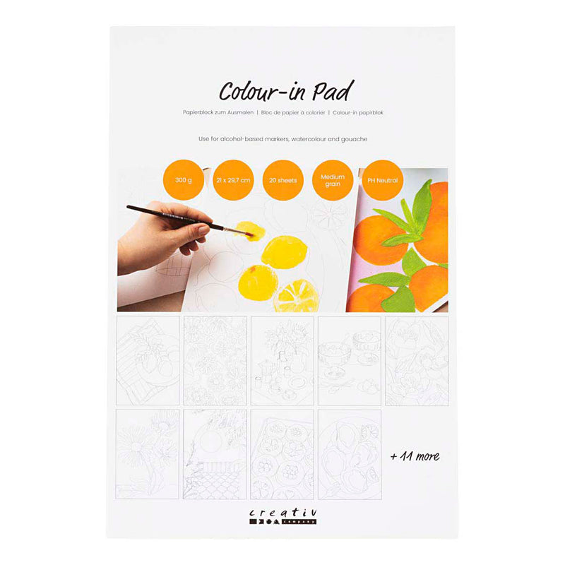 Creativ company kleurblok a4 300gr. - 20pag.