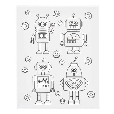 Creativ company schildercanvas met print robots - 24x30cm