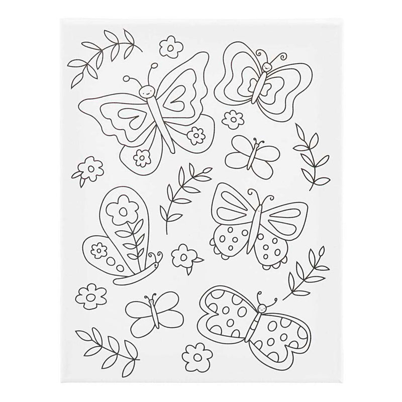 Creativ company schildercanvas met print vlinders - 24x30cm