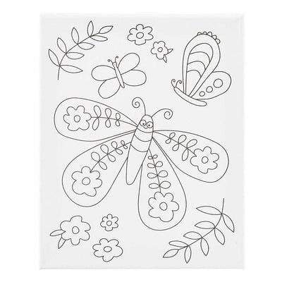 Creativ company schildercanvas met print grote vlinder - 24x30cm