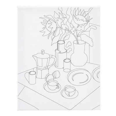 Creativ company schildercanvas met print onbijttafel - 24x30cm
