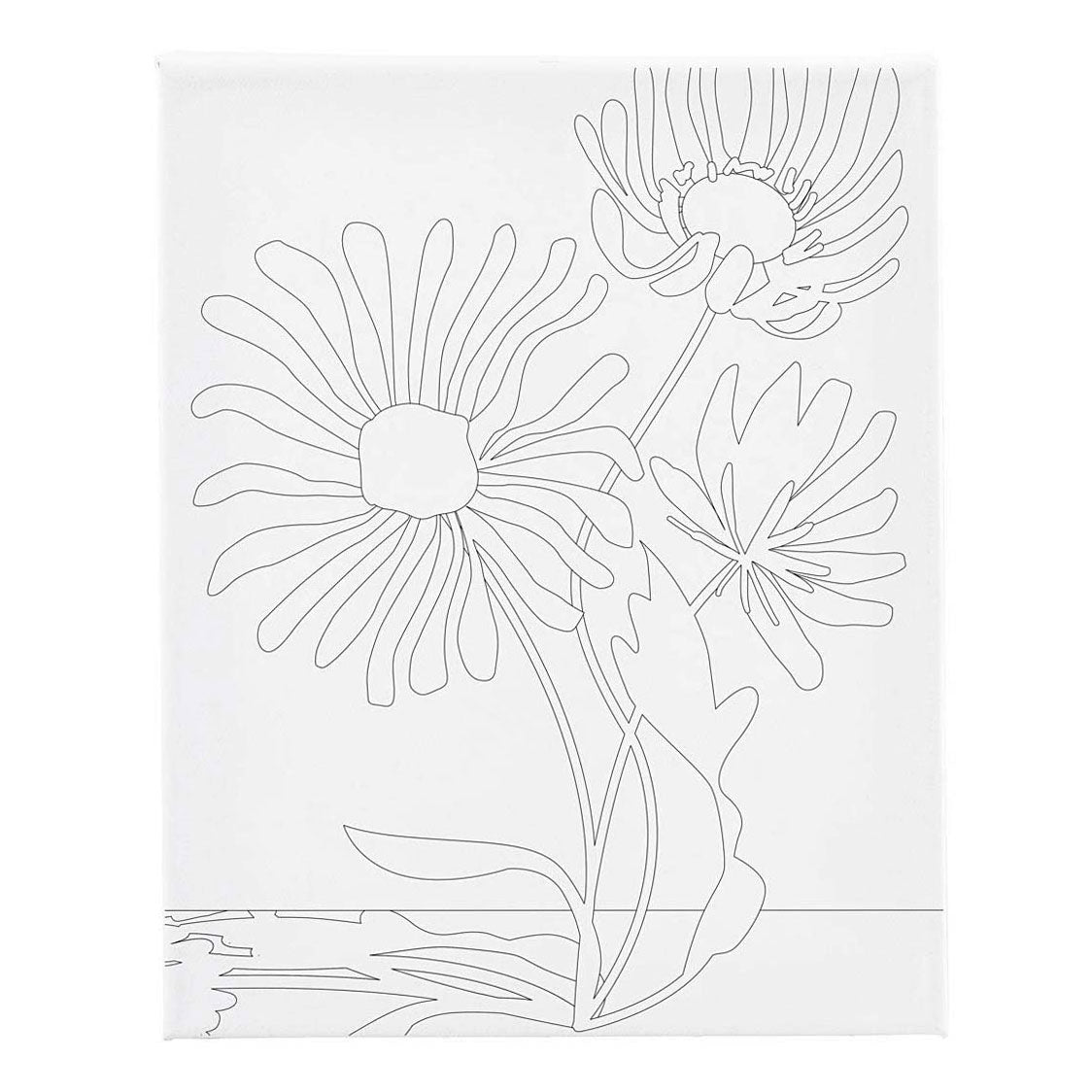 Creativ company schildercanvas met print grote bloemen - 24x30cm