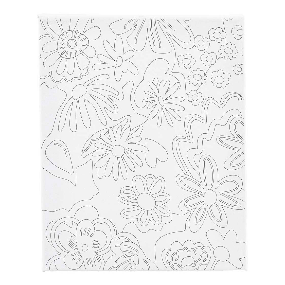 Creativ company schildercanvas met print bloemen - 24x30cm