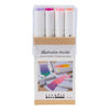 Creativ company tekenstift lijndikte 1+8mm pastelkleuren - 12st.
