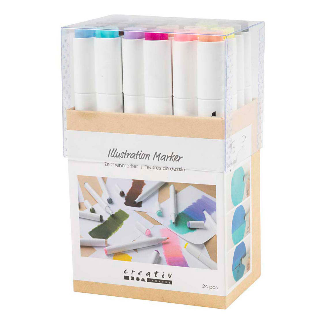 Creativ company http: www.cchobby.nl tekenstift-lijndikte-1-8-mm-pastelkleuren-standaardkleuren-24-stuk-1-doos