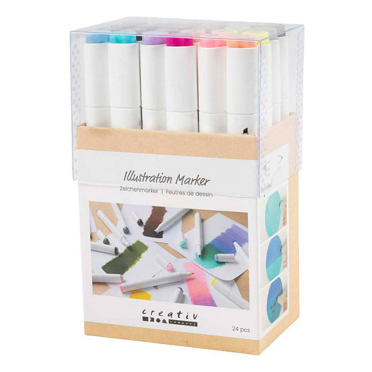 Creativ company http: www.cchobby.nl tekenstift-lijndikte-1-8-mm-pastelkleuren-standaardkleuren-24-stuk-1-doos