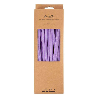 Creativ company chenille 6mm x 30cm paars - 50st.