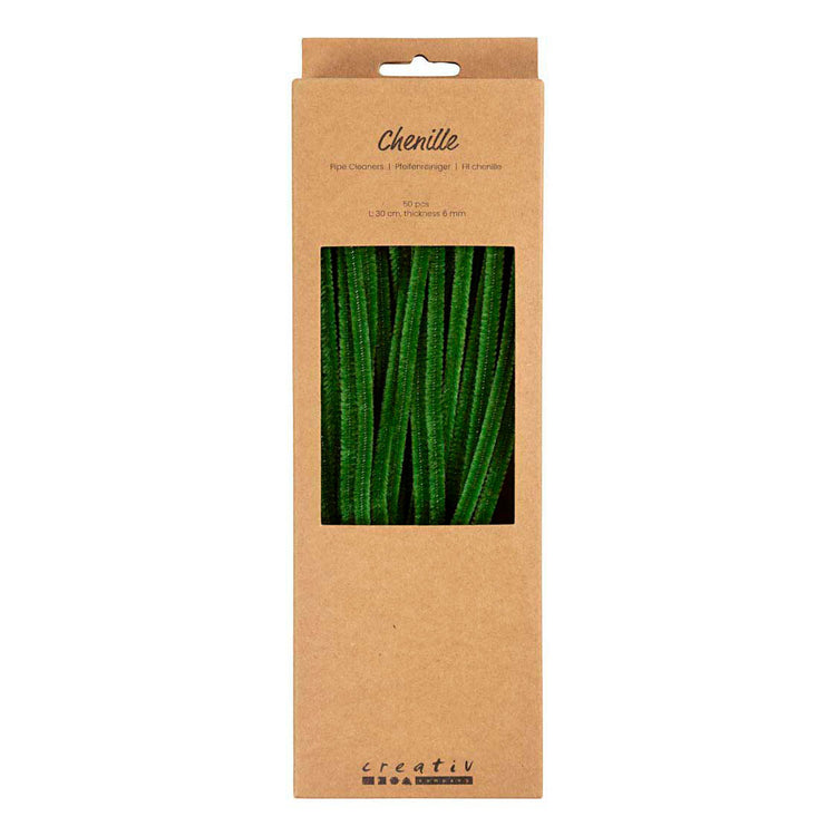 Creativ company chenille 6mm x 30cm dennegroen - 50st.
