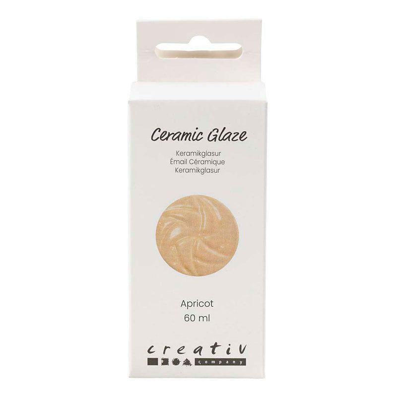 Creativ company keramiek glazuur 984-1101 c dekkend apricot - 60ml