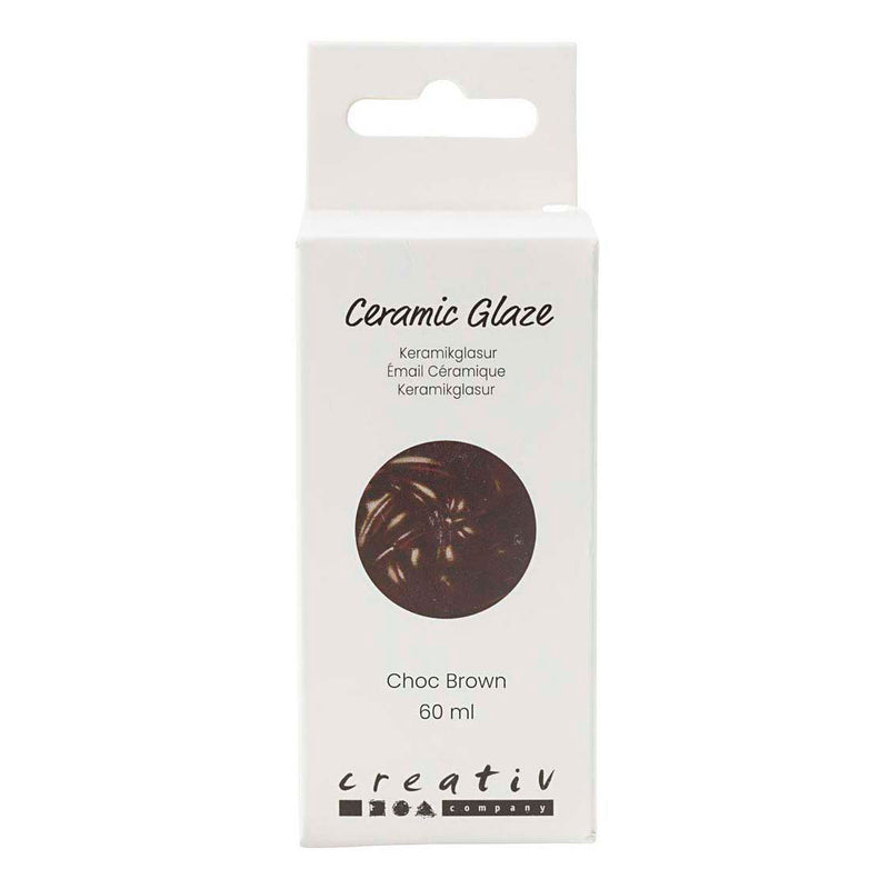 Creativ company keramiek glazuur 984-1101 c dekkend chocolat brown - 60ml