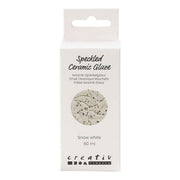 Creativ company gespikkeld keramiek glazuur 999-1060 c dekkend sneeuwwit - 60ml - afbeelding 1