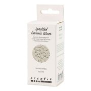 Creativ company gespikkeld keramiek glazuur 999-1060 c dekkend sneeuwwit - 60ml - afbeelding 3