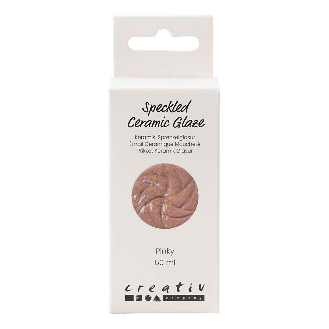 Creativ company gespikkeld keramiek glazuur 999-1060 c dekkend pinky - 60ml
