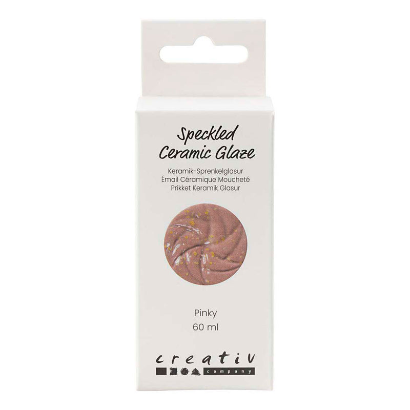 Creativ company gespikkeld keramiek glazuur 999-1060 c dekkend pinky - 60ml