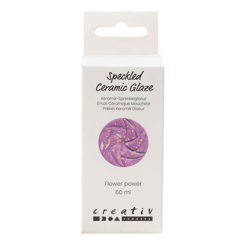 Creativ company gespikkeld keramiek glazuur 999-1060 c dekkend flower power - 60ml