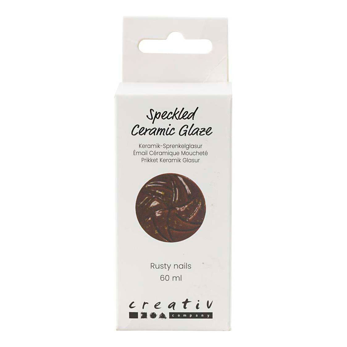 Creativ company gespikkeld keramiek glazuur 999-1060 c dekkend rusty nail - 60ml