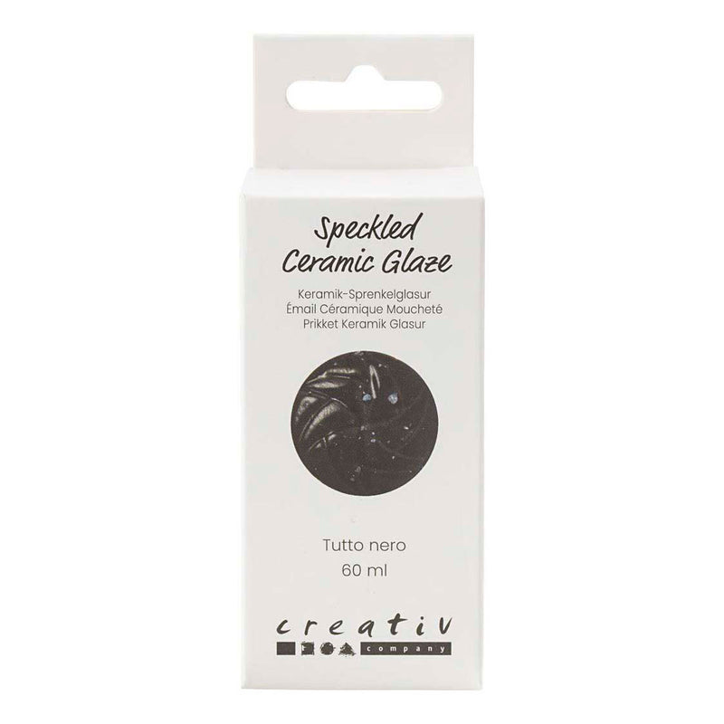 Creativ company gespikkeld keramiek glazuur 999-1060 c dekkend tutto nero - 60ml