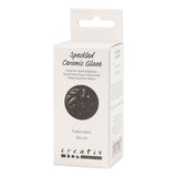 Creativ company gespikkeld keramiek glazuur 999-1060 c dekkend tutto nero - 60ml - afbeelding 3