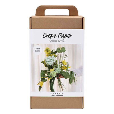 Creativ company https: www.cchobby.nl maxi-hobbyset-crepepapier-bloemenboeket-lichtgroen-donkergroen-pastel-groen-wit-1-doos