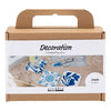 Creativ company mini hobbyset decoratie porseleinen onderzetters blauw