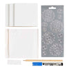 Creativ company mini hobbyset decoratie porseleinen onderzetters blauw