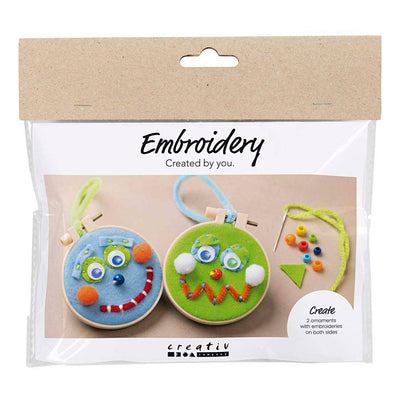 Creativ company https: www.cchobby.nl mini-hobbyset-borduren-gezichtjes-blauw-groen-1-doos