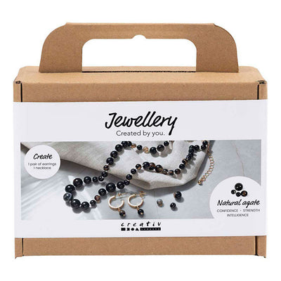 Creativ company https: www.cchobby.nl mini-hobbyset-sieraden-halsketting-en-oorbellen-zwart-wit-1-doos