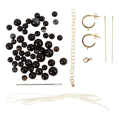Creativ company https: www.cchobby.nl mini-hobbyset-sieraden-halsketting-en-oorbellen-zwart-wit-1-doos