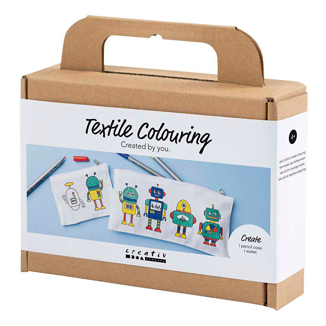 Creativ company https: www.cchobby.nl mini-hobbyset-textieldecoratie-robot-primair-kleuren-1-doos