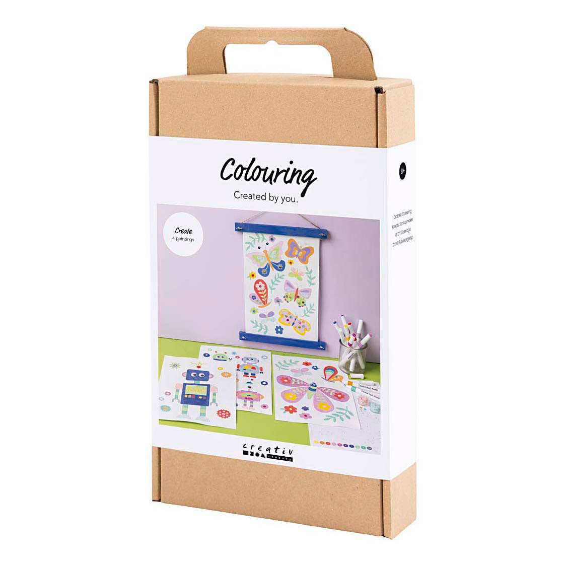 Creativ company http: www.cchobby.nl hobbyset-kleuren-vlinder-en-robot-vrolijke-kleuren-1-doos