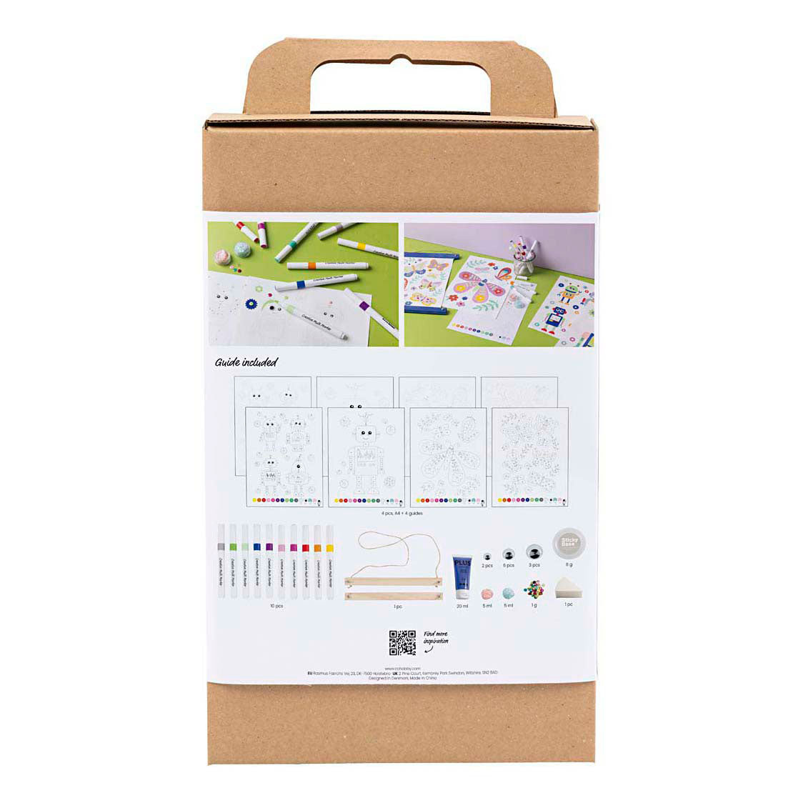 Creativ company http: www.cchobby.nl hobbyset-kleuren-vlinder-en-robot-vrolijke-kleuren-1-doos
