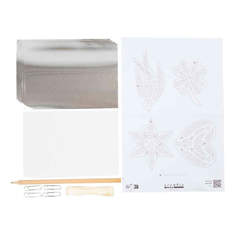 Creativ company https: www.cchobby.nl mini-hobbyset-decoratie-kerstdecoratie-silver-metal-1-doos