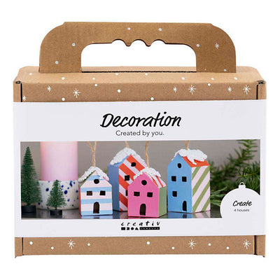 Creativ company mini hobbyset decoratie huizen kleurrijk
