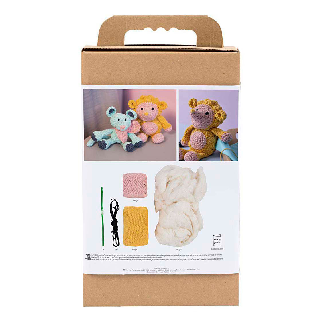 Creativ company http: www.cchobby.nl hobbyset-amigurumi-egel-lichtroze-warm-geel-1-doos