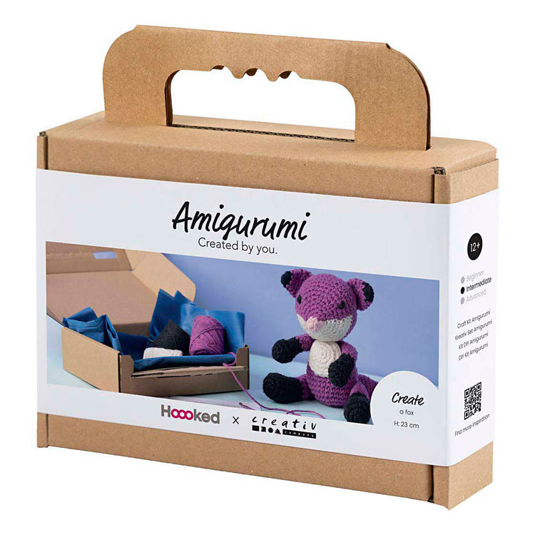 Creativ company http: www.cchobby.nl hobbyset-amigurumi-vos-zwart-plum-1-doos