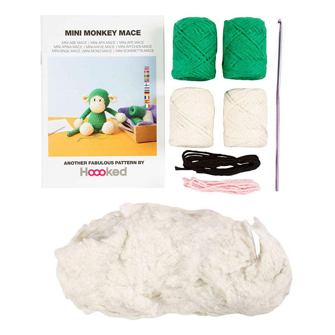 Creativ company https: www.cchobby.nl hobbyset-amigurumi-aap-groen-off-white-1-doos