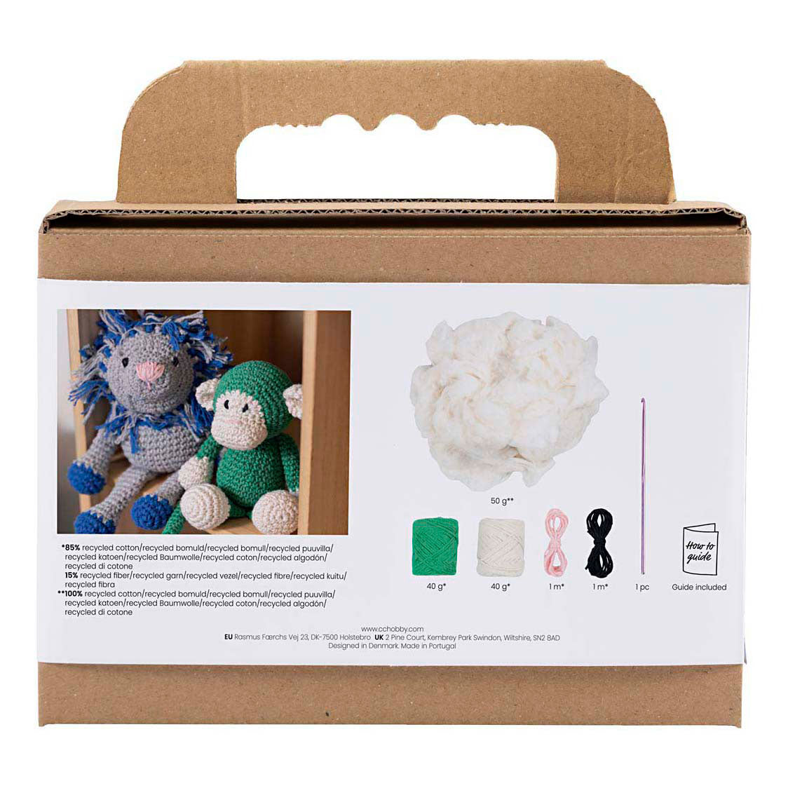 Creativ company https: www.cchobby.nl hobbyset-amigurumi-aap-groen-off-white-1-doos