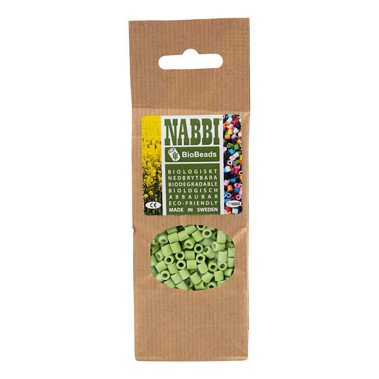 Creativ company nabbi biobeads 5x5mm pastel groen - 1000st.